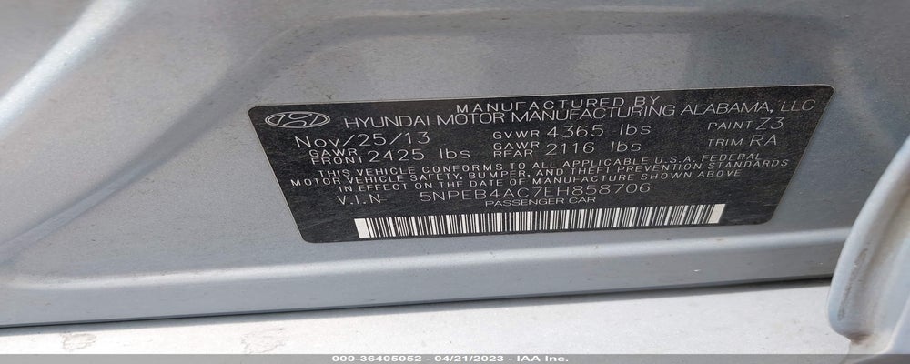 5NPEB4AC7EH858706 2014 HYUNDAI SONATA photo no. 9