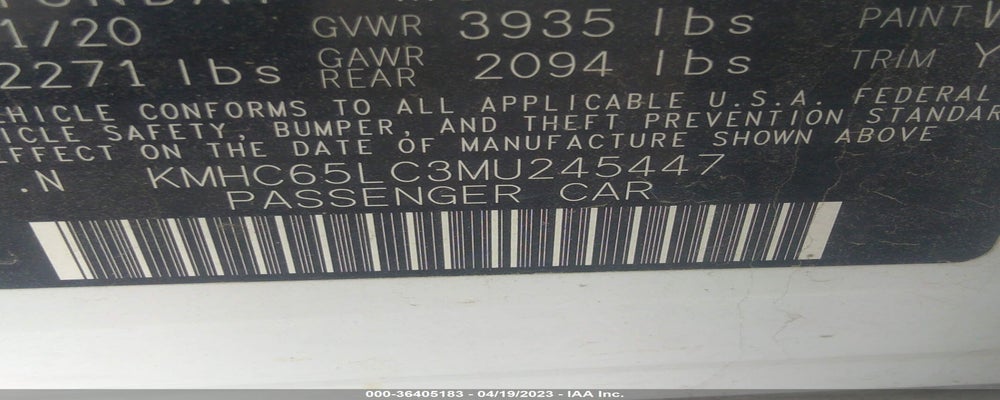 KMHC65LC3MU245447 2021 HYUNDAI IONIQ HYBRID photo no. 9