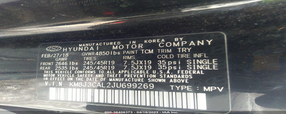 KM8J3CAL2JU699269 2018 HYUNDAI TUCSON photo no. 9