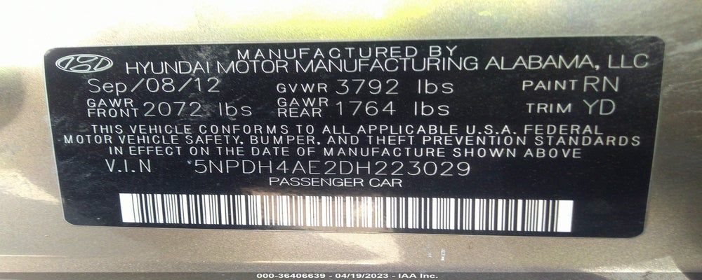 5NPDH4AE2DH223029 2013 HYUNDAI ELANTRA photo no. 9