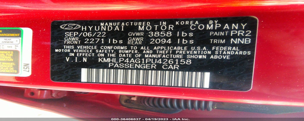 KMHLP4AG1PU426158 2023 HYUNDAI ELANTRA photo no. 9