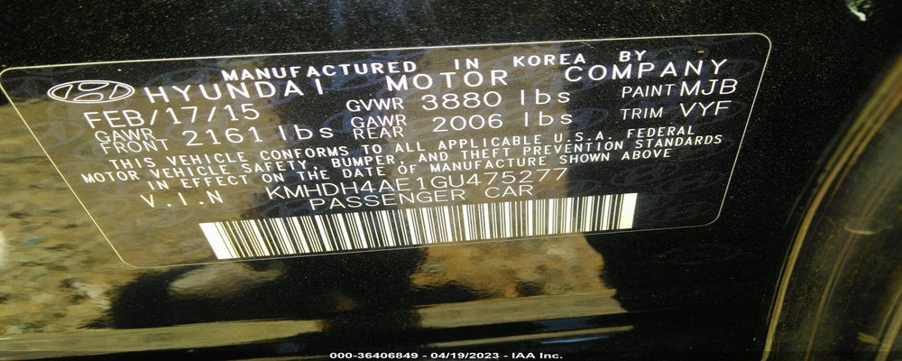 KMHDH4AE1GU475277 2016 HYUNDAI ELANTRA photo no. 9