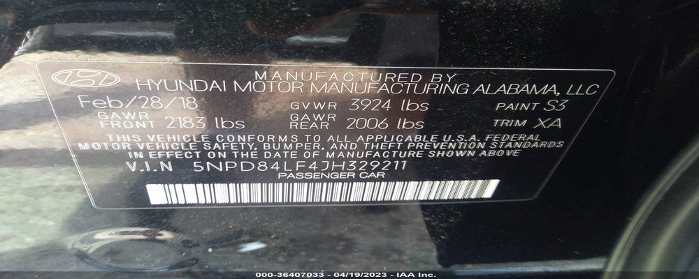 5NPD84LF4JH329211 2018 HYUNDAI ELANTRA photo no. 9
