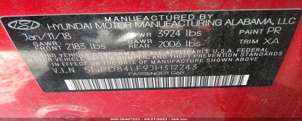 5NPD84LF9JH312243 2018 HYUNDAI ELANTRA photo no. 9