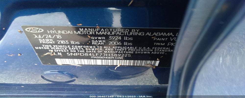 5NPD84LF7JH389225 2018 HYUNDAI ELANTRA photo no. 9