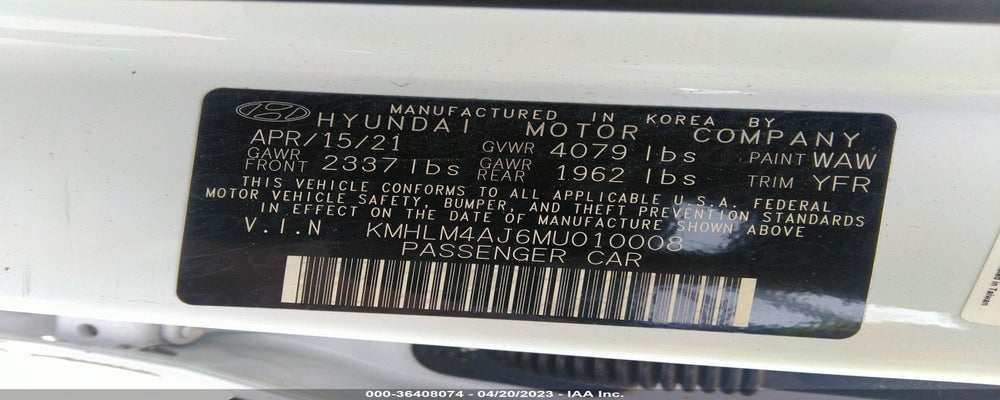 KMHLM4AJ6MU010008 2021 HYUNDAI ELANTRA HYBRID photo no. 9