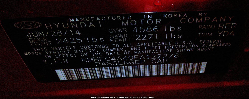KMHEC4A40FA122278 2015 HYUNDAI SONATA HYBRID photo no. 9