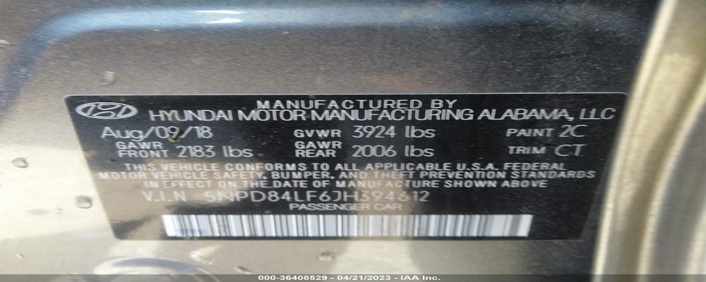 5NPD84LF6JH394612 2018 HYUNDAI ELANTRA photo no. 9