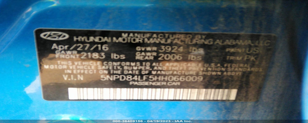5NPD84LF5HH066009 2017 HYUNDAI ELANTRA photo no. 9