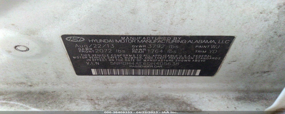 5NPDH4AE6DH405638 2013 HYUNDAI ELANTRA photo no. 9