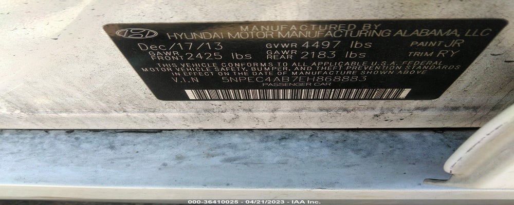 5NPEC4AB7EH868883 2014 HYUNDAI SONATA photo no. 9
