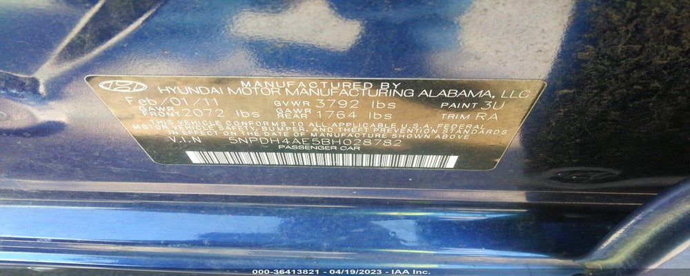 5NPDH4AE5BH028782 2011 HYUNDAI ELANTRA photo no. 9