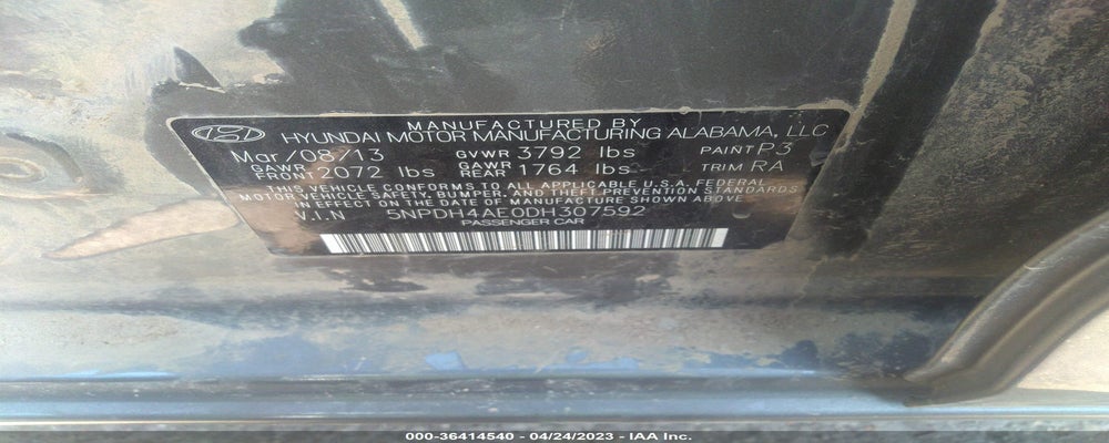 5NPDH4AE0DH307592 2013 HYUNDAI ELANTRA photo no. 9