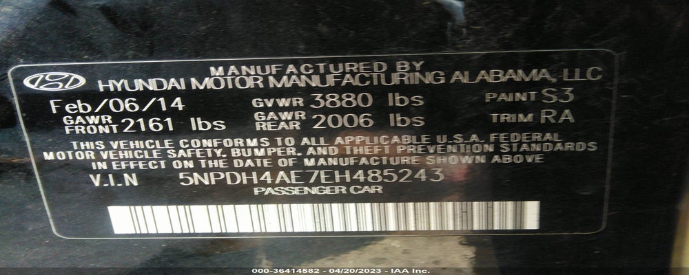 5NPDH4AE7EH485243 2014 HYUNDAI ELANTRA photo no. 9
