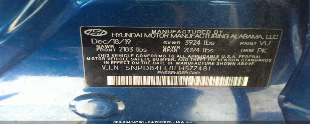 5NPD84LF8LH577481 2020 HYUNDAI ELANTRA photo no. 9