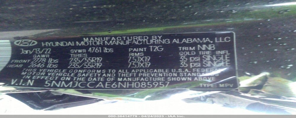 5NMJCCAE6NH085957 2022 HYUNDAI TUCSON photo no. 9