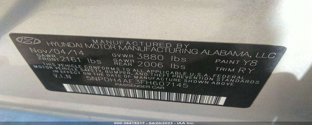 5NPDH4AE3FH607145 2015 HYUNDAI ELANTRA photo no. 9