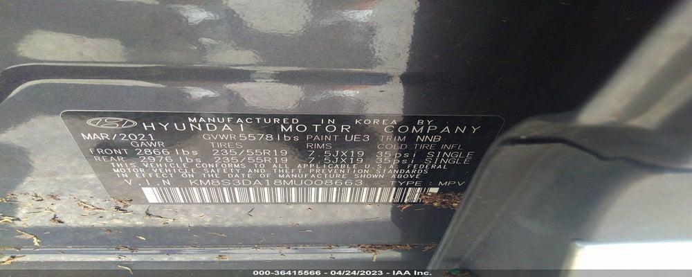 KM8S3DA18MU008663 2021 HYUNDAI SANTA FE HYBRID photo no. 9