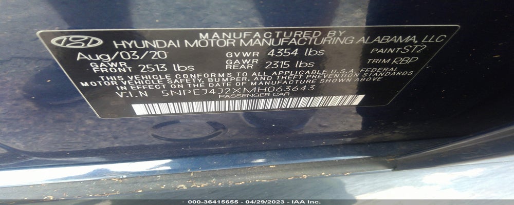 5NPEJ4J2XMH063643 2021 HYUNDAI SONATA photo no. 9