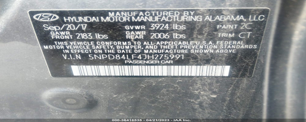 5NPD84LF4JH275991 2018 HYUNDAI ELANTRA photo no. 9