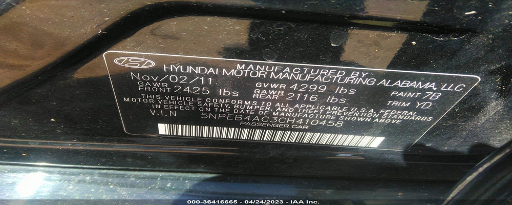 5NPEB4AC3CH410458 2012 HYUNDAI SONATA photo no. 9