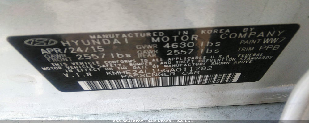 KMHE24L15GA011782 2016 HYUNDAI SONATA HYBRID photo no. 9