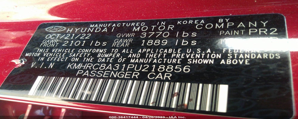 KMHRC8A31PU218856 2023 HYUNDAI VENUE photo no. 9