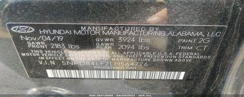 5NPD84LF2LH564726 2020 HYUNDAI ELANTRA photo no. 9