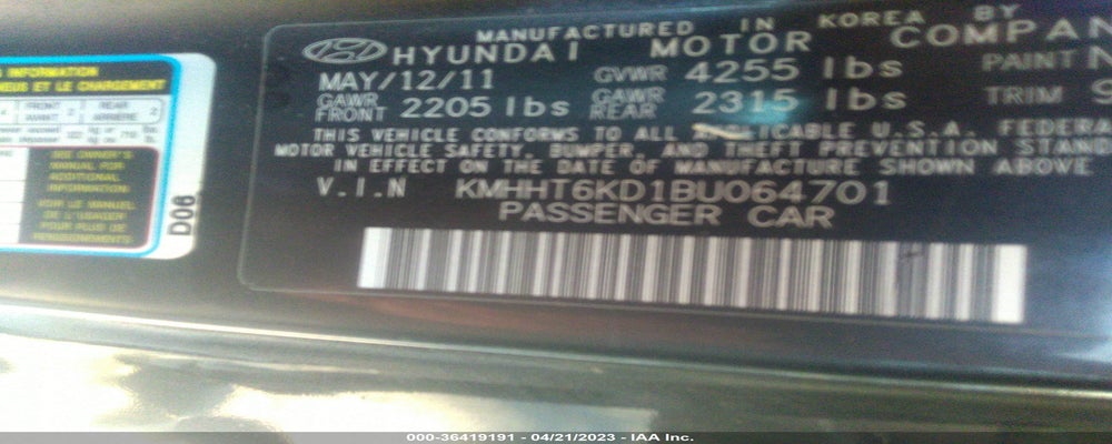 KMHHT6KD1BU064701 2011 HYUNDAI GENESIS COUPE photo no. 9