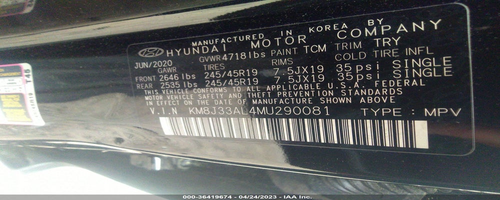 KM8J33AL4MU290081 2021 HYUNDAI TUCSON photo no. 9