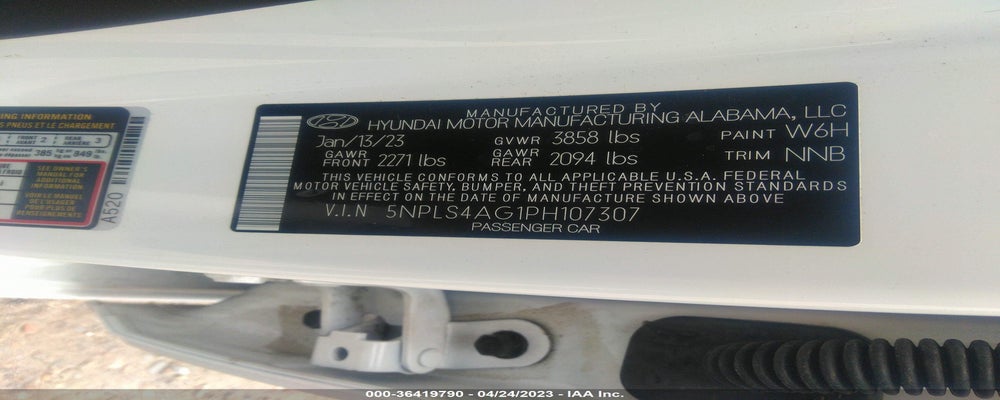 5NPLS4AG1PH107307 2023 HYUNDAI ELANTRA photo no. 9