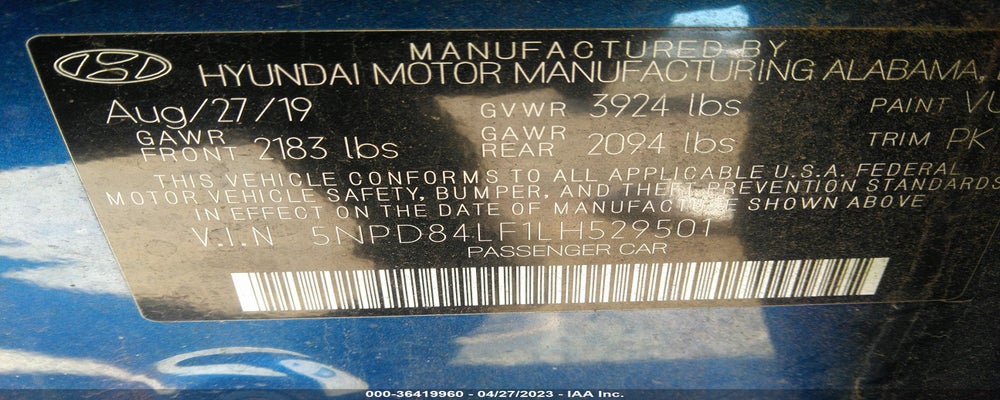 5NPD84LF1LH529501 2020 HYUNDAI ELANTRA photo no. 9