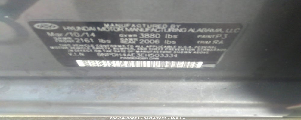 5NPDH4AE3EH503334 2014 HYUNDAI ELANTRA photo no. 9