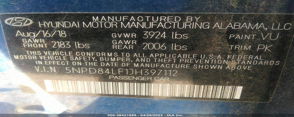 5NPD84LF1JH397112 2018 HYUNDAI ELANTRA photo no. 9