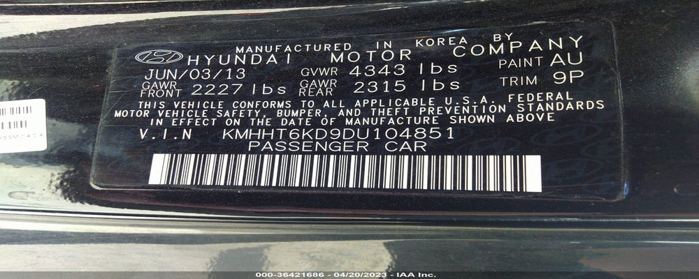 KMHHT6KD9DU104851 2013 HYUNDAI GENESIS COUPE photo no. 9