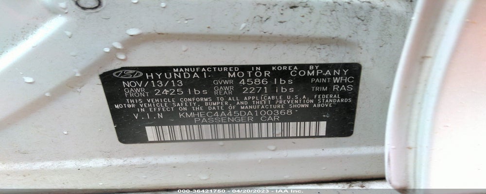 KMHEC4A45DA100368 2013 HYUNDAI SONATA HYBRID photo no. 9