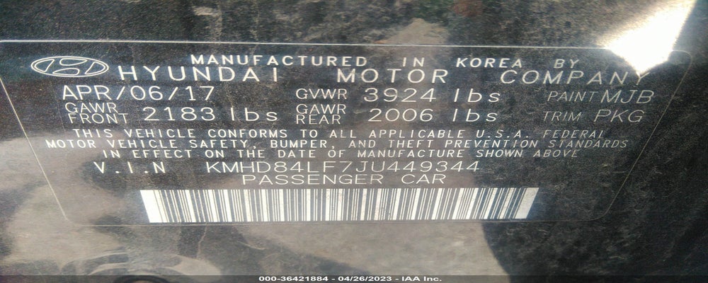 KMHD84LF7JU449344 2018 HYUNDAI ELANTRA photo no. 9