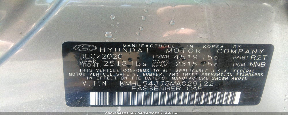 KMHL54JJ8MA028122 2021 HYUNDAI SONATA HYBRID photo no. 9