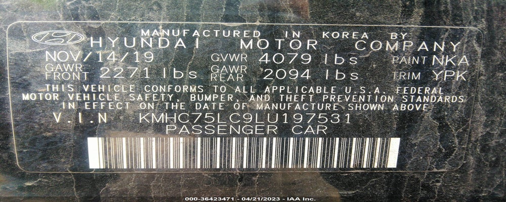 KMHC75LC9LU197531 2020 HYUNDAI IONIQ HYBRID photo no. 9