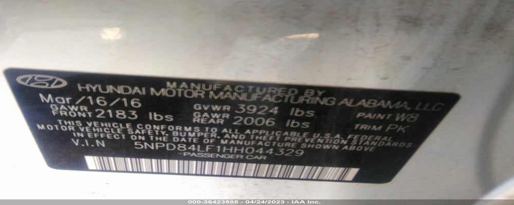 5NPD84LF1HH044329 2017 HYUNDAI ELANTRA photo no. 9