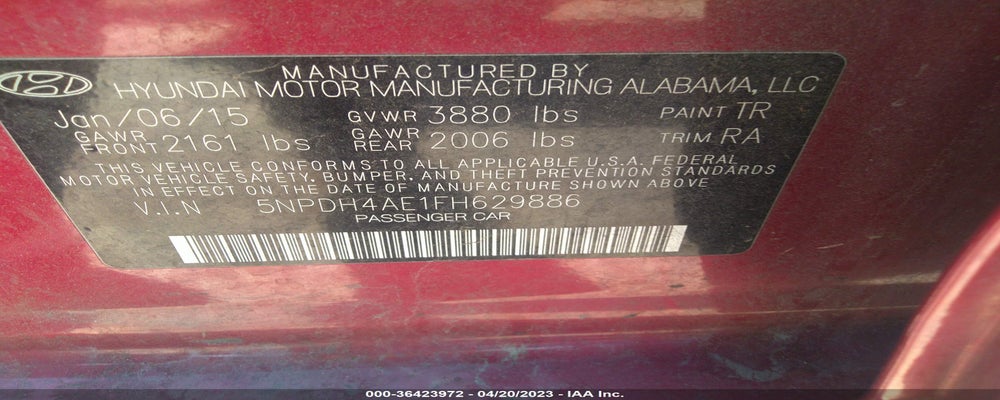 5NPDH4AE1FH629886 2015 HYUNDAI ELANTRA photo no. 9