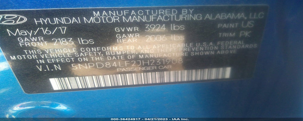 5NPD84LF2JH231908 2018 HYUNDAI ELANTRA photo no. 9