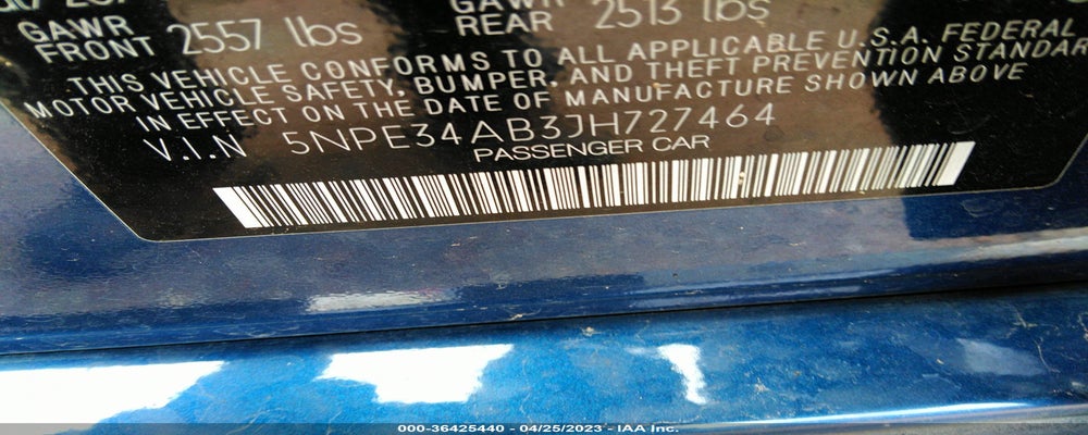 5NPE34AB3JH727464 2018 HYUNDAI SONATA photo no. 9