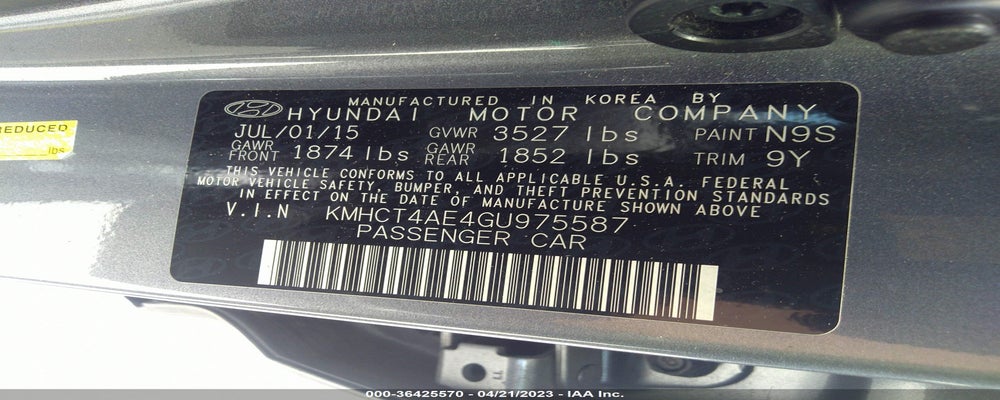 KMHCT4AE4GU975587 2016 HYUNDAI ACCENT photo no. 9