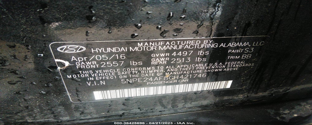 5NPE24AF8GH421746 2016 HYUNDAI SONATA photo no. 9