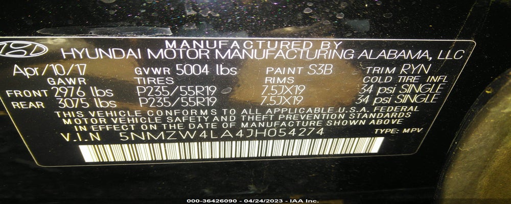 5NMZW4LA4JH054274 2018 HYUNDAI SANTA FE SPORT photo no. 9