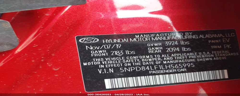 5NPD84LF1LH565995 2020 HYUNDAI ELANTRA photo no. 9