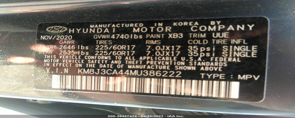 KM8J3CA44MU386222 2021 HYUNDAI TUCSON photo no. 9