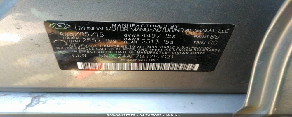 5NPE24AF7GH283021 2016 HYUNDAI SONATA photo no. 9