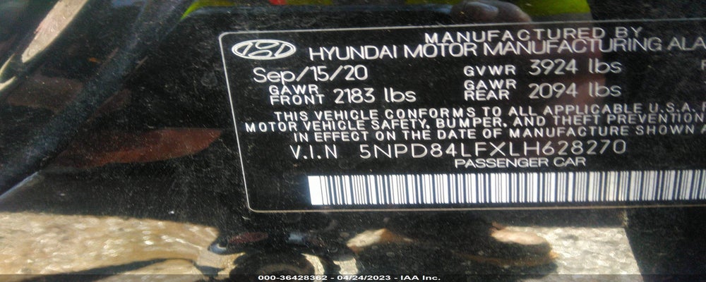 5NPD84LFXLH628270 2020 HYUNDAI ELANTRA photo no. 9